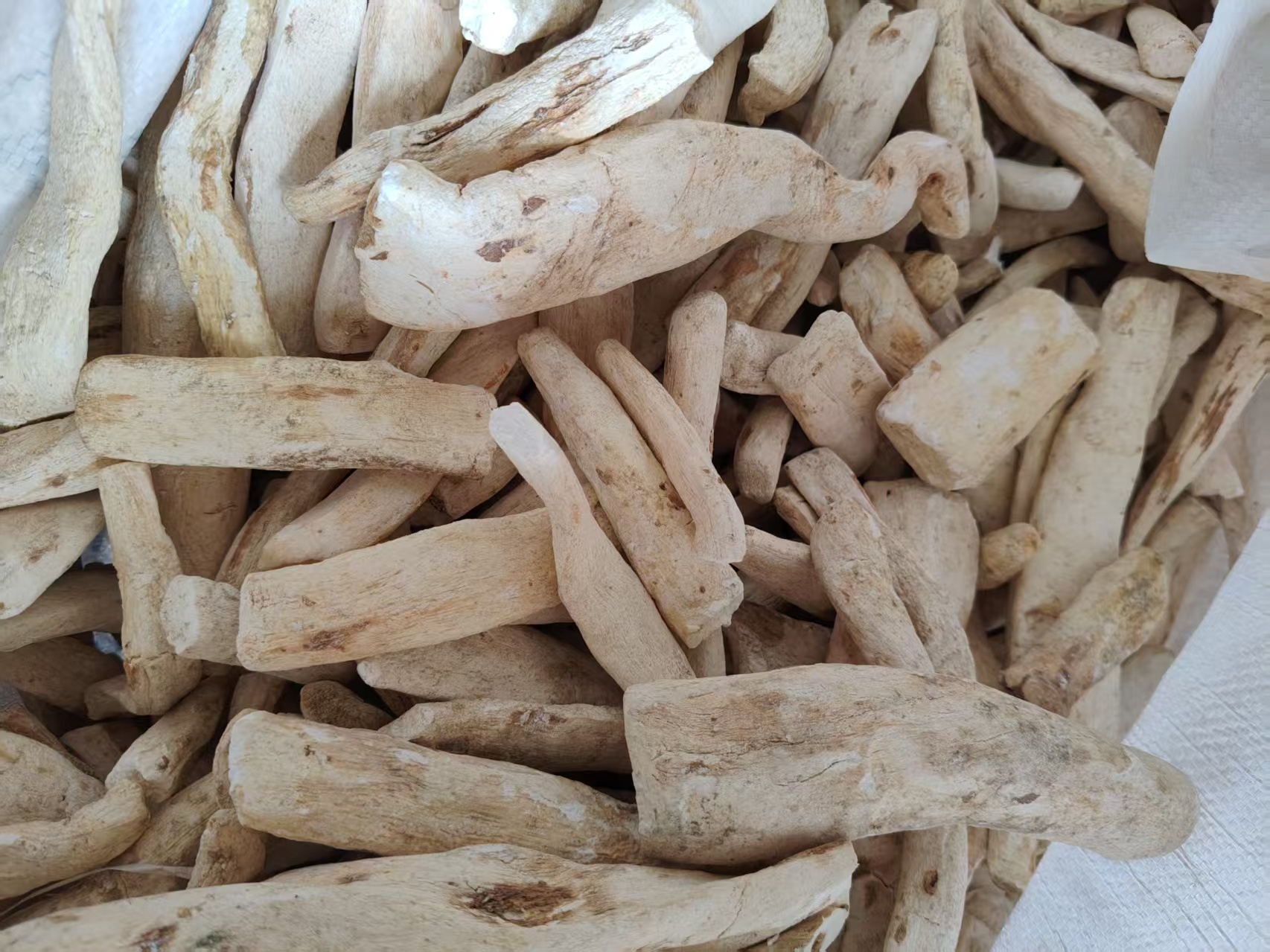 药厂投料山药个子原料近景